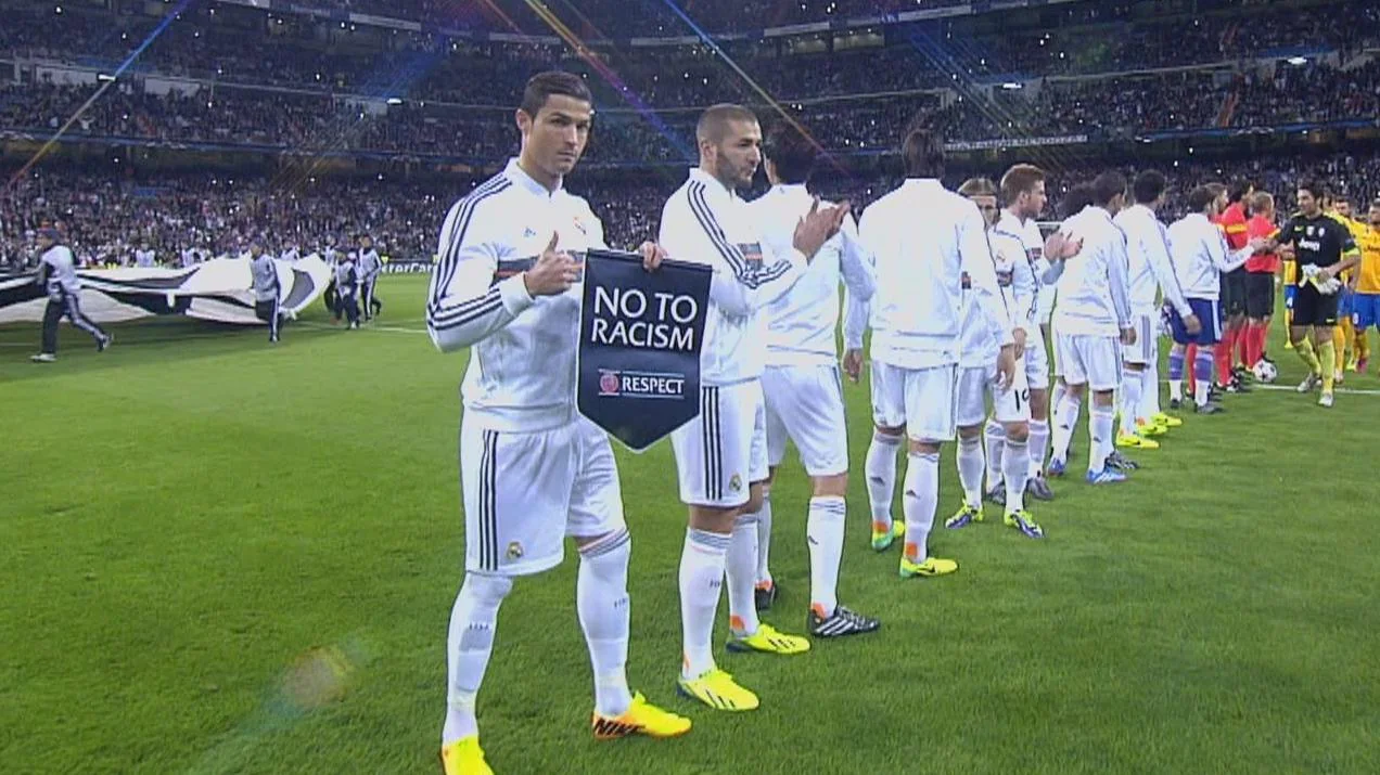 ronaldo with no to racism